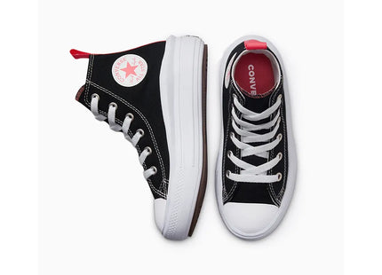Zapatilla Converse Chuck Taylor All Star Move Niño Negro Caña Alta Plataforma