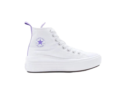 Zapatilla Converse Chuck Taylor All Star Move Blanco Rosa Caña Alta Plataforma