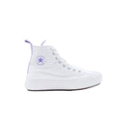 Zapatilla Converse Chuck Taylor All Star Move Blanco Rosa Caña Alta Plataforma