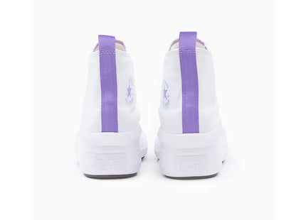 Zapatilla Converse Chuck Taylor All Star Move Blanco Rosa Caña Alta Plataforma