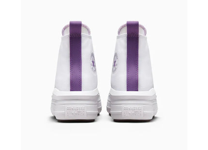 Zapatilla Converse Chuck Taylor All Star Move Blanco Rosa Caña Alta Plataforma