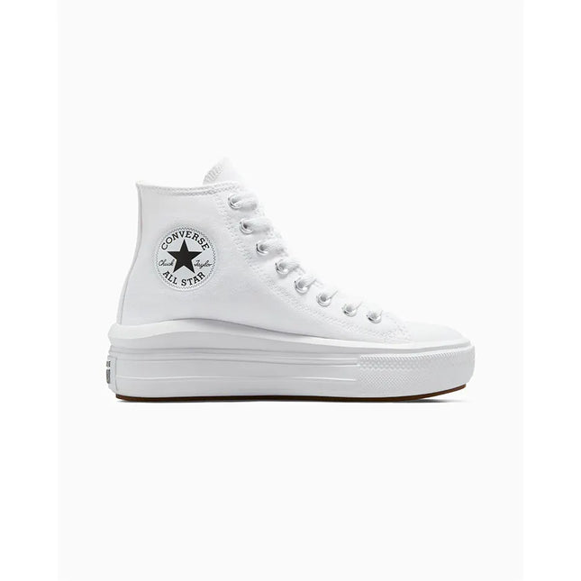 ZAPATILLA CONVERSE CLASICA CAÑA ALTA CON PLATAFORMA BLANCA - CHUCK TAYLOR ALL STAR MOVE 568498C