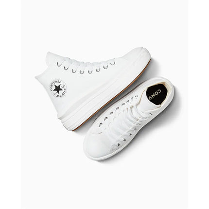 ZAPATILLA CONVERSE CLASICA CAÑA ALTA CON PLATAFORMA BLANCA - CHUCK TAYLOR ALL STAR MOVE 568498C
