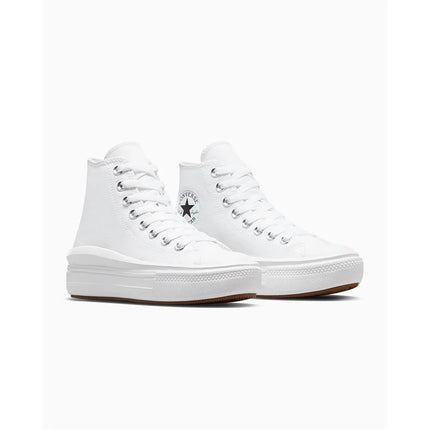 ZAPATILLA CONVERSE CLASICA CAÑA ALTA CON PLATAFORMA BLANCA - CHUCK TAYLOR ALL STAR MOVE 568498C