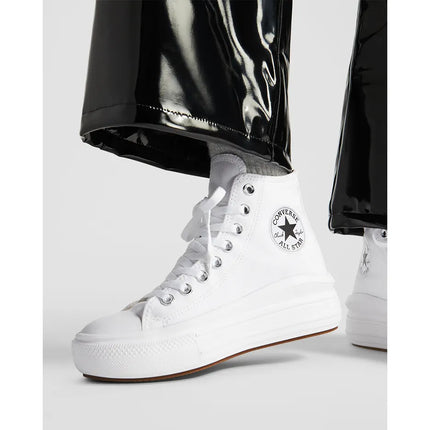 ZAPATILLA CONVERSE CLASICA CAÑA ALTA CON PLATAFORMA BLANCA - CHUCK TAYLOR ALL STAR MOVE 568498C