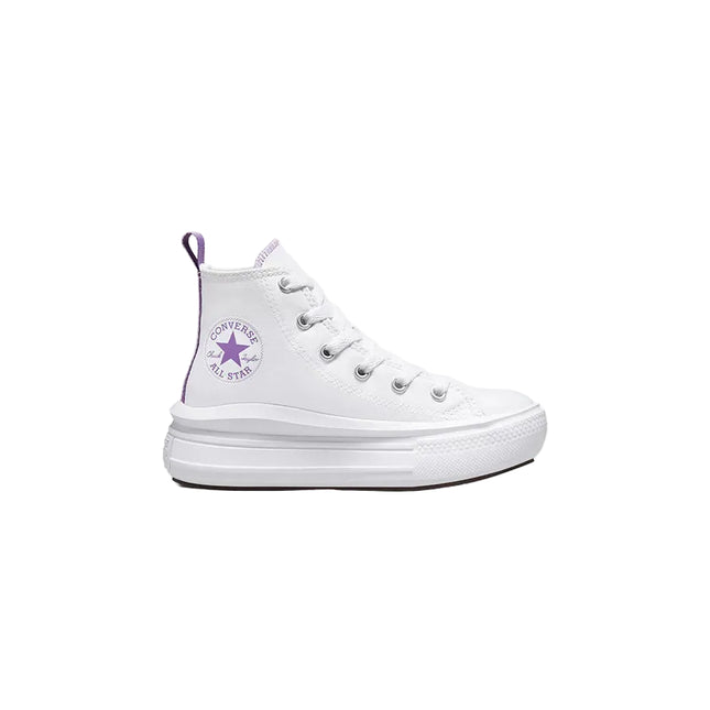 Zapatilla Converse Chuck Taylor All Star Move Niña Blanca Caña Alta Plataforma