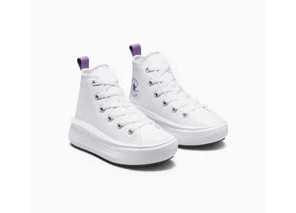 Zapatilla Converse Chuck Taylor All Star Move Niña Blanca Caña Alta Plataforma