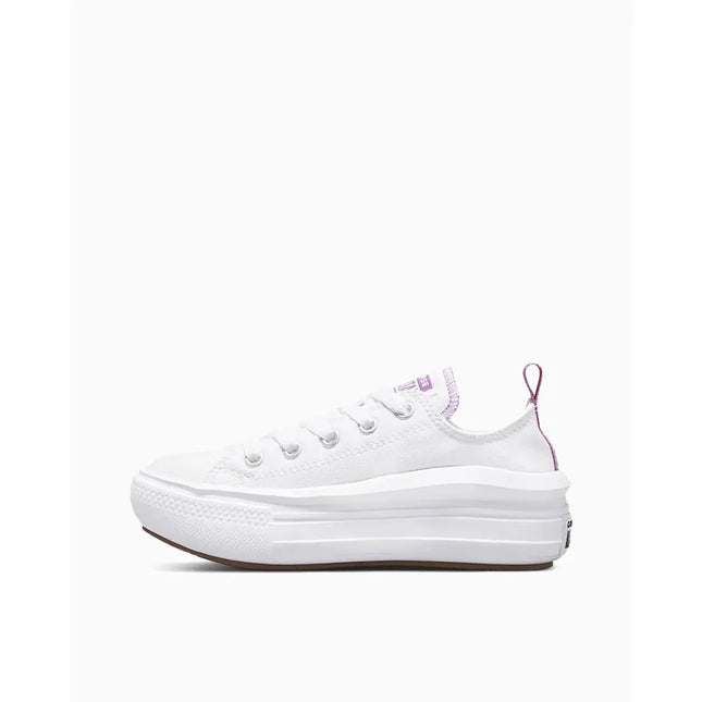 Zapatilla Converse Chuck Taylor All Star Move Niña Blanca Caña Baja Plataforma