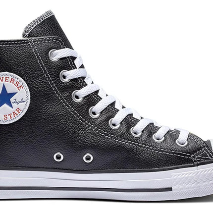 ZAPATILLA CONVERSE UNISEX CLASICA CUERO NEGRA CON CAÑA ALTA