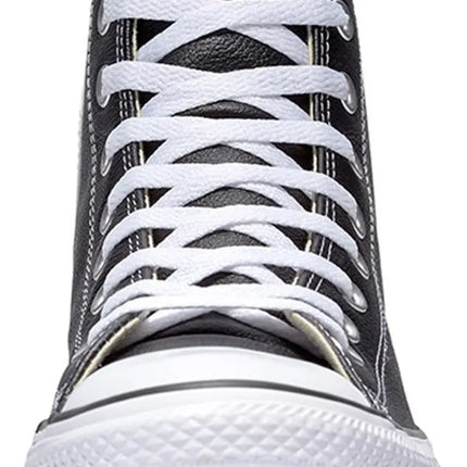 ZAPATILLA CONVERSE UNISEX CLASICA CUERO NEGRA CON CAÑA ALTA