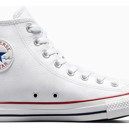 ZAPATILLA CONVERSE UNISEX CLASICA CUERO BLANCA CON CAÑA