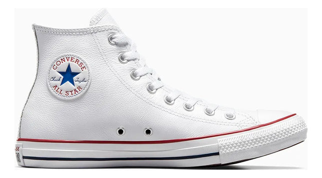ZAPATILLA CONVERSE UNISEX CLASICA CUERO BLANCA CON CAÑA