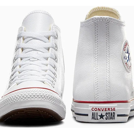ZAPATILLA CONVERSE UNISEX CLASICA CUERO BLANCA CON CAÑA