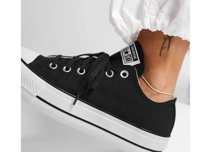 Zapatilla Converse Mujer Con Plataforma Chuck Taylor All Star Negra