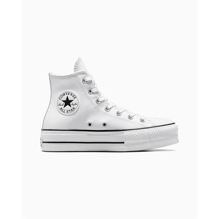 ZAPATILLA CONVERSE MUJER URBANA BLANCA DE CUERO CON CAÑA ALTA Y PLATAFORMA - ZAPATILLAS CONVERSE CHUCK TAYLOR ALL STAR LIFT HIGH WHITE 561676C