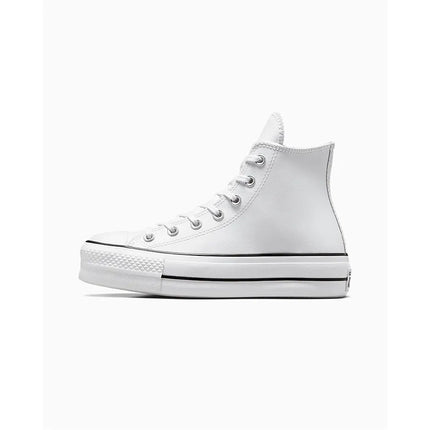 ZAPATILLA CONVERSE MUJER URBANA BLANCA DE CUERO CON CAÑA ALTA Y PLATAFORMA - ZAPATILLAS CONVERSE CHUCK TAYLOR ALL STAR LIFT HIGH WHITE 561676C