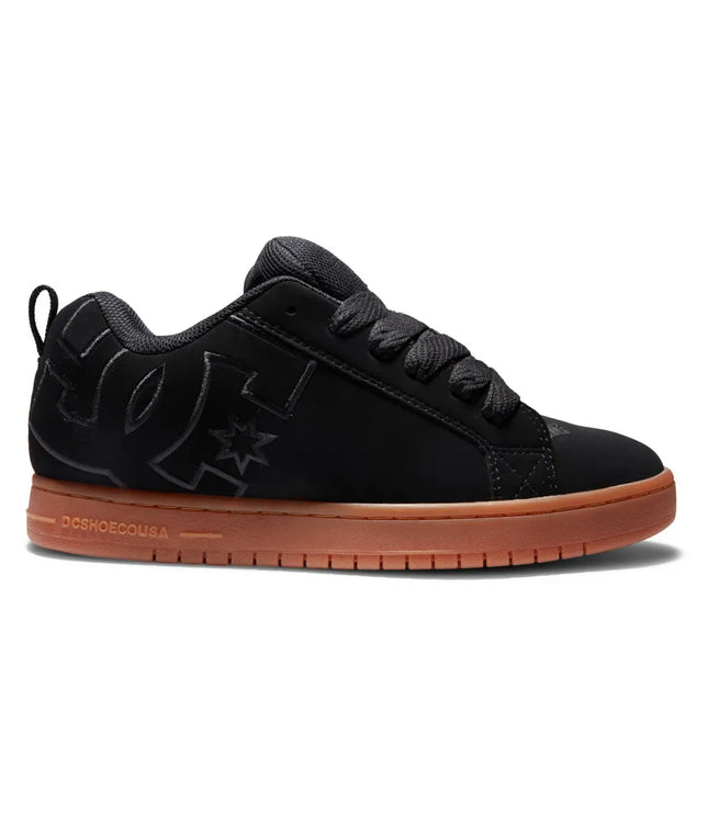 Zapatilla DC Court Graffik Hombre Negro Goma Natural Skate Urbana