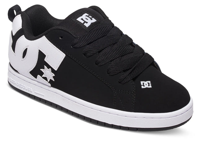 Zapatilla DC Court Graffik Hombre Negro Blanco Skate Urbana