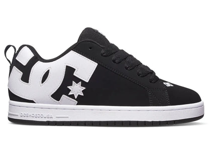 Zapatilla DC Court Graffik Hombre Negro Blanco Skate Urbana