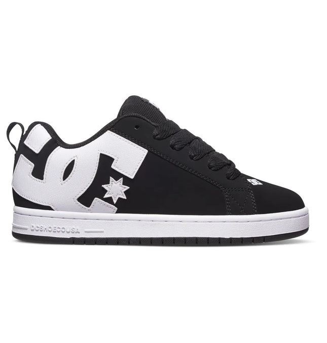 Zapatilla DC Court Graffik Hombre Negro Blanco Skate Urbana