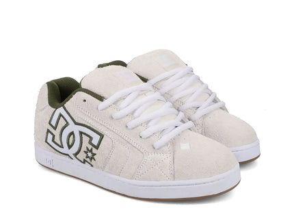 Zapatilla DC Net SE Hombre Blanco Hueso Verde Skate Urbana