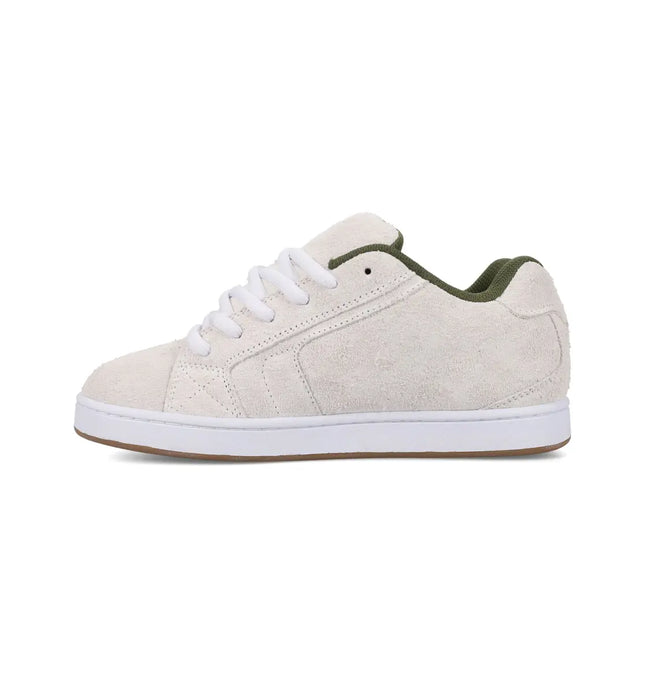 Zapatilla DC Net SE Hombre Blanco Hueso Verde Skate Urbana