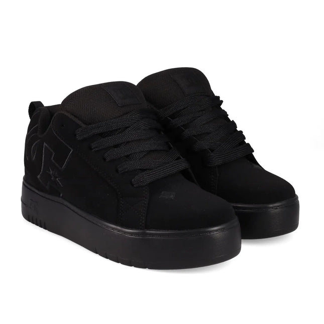 Zapatilla DC Shoes Court Graffik Plataforma Mujer Negra