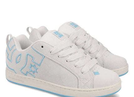 Zapatilla DC Court Graffik SD Mujer Blanco Hueso Azul Gamuza Urbana