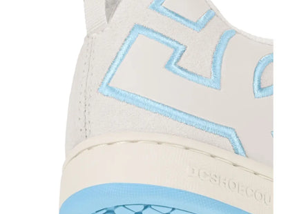 Zapatilla DC Court Graffik SD Mujer Blanco Hueso Azul Gamuza Urbana