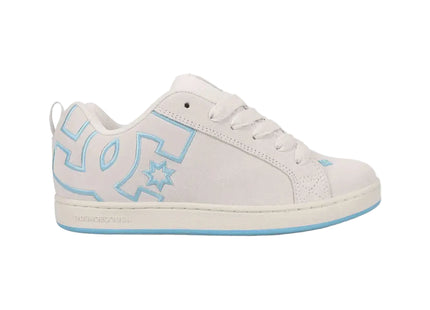 Zapatilla DC Court Graffik SD Mujer Blanco Hueso Azul Gamuza Urbana