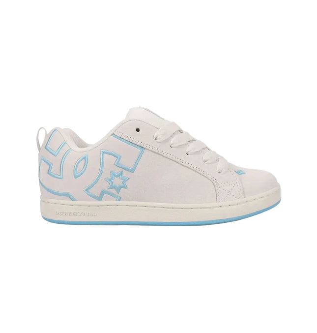 Zapatilla DC Court Graffik SD Mujer Blanco Hueso Azul Gamuza Urbana