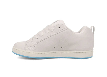 Zapatilla DC Court Graffik SD Mujer Blanco Hueso Azul Gamuza Urbana