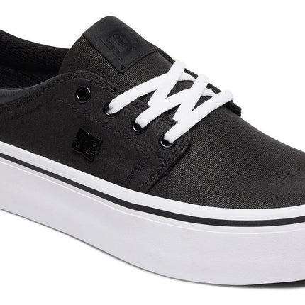 ZAPATILLA MUJER DC URBANA NEGRA/BLANCO CON PLATAFORMA  - ZAPATILLAS DC TRASE PLATFORM TX SE BLK/WHT ADJS300196