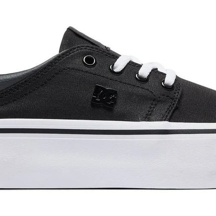 ZAPATILLA MUJER DC URBANA NEGRA/BLANCO CON PLATAFORMA  - ZAPATILLAS DC TRASE PLATFORM TX SE BLK/WHT ADJS300196