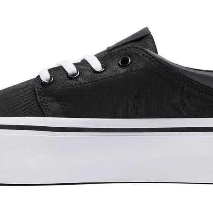 ZAPATILLA MUJER DC URBANA NEGRA/BLANCO CON PLATAFORMA  - ZAPATILLAS DC TRASE PLATFORM TX SE BLK/WHT ADJS300196