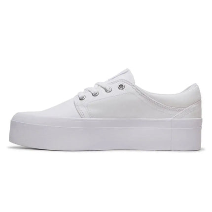 ZAPATILLA MUJER DC URBANA BLANCA CON PLATAFORMA - ZAPATILLAS DC TRASE PLATFORM WHT/SLV ADJS300285