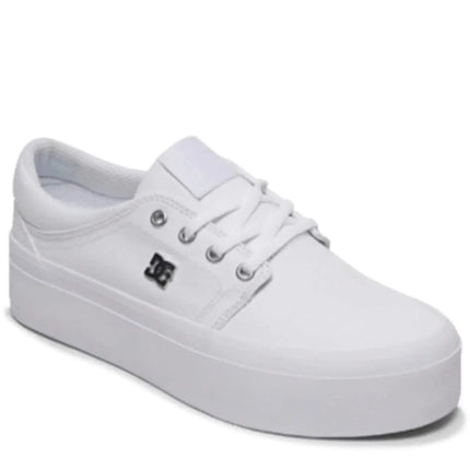 ZAPATILLA MUJER DC URBANA BLANCA CON PLATAFORMA - ZAPATILLAS DC TRASE PLATFORM WHT/SLV ADJS300285