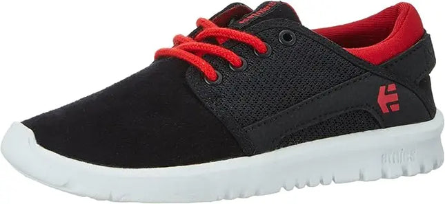 Zapatilla Etnies Scout Niño Niña Negro Rojo Skate Urbana