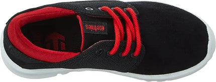 Zapatilla Etnies Scout Niño Niña Negro Rojo Skate Urbana