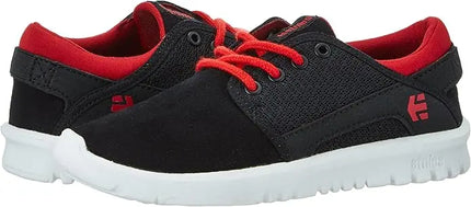 Zapatilla Etnies Scout Niño Niña Negro Rojo Skate Urbana
