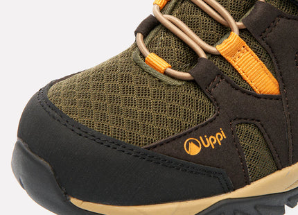 Zapatilla Lippi Tellus Low Kids Verde Negro B-Dry Trekking