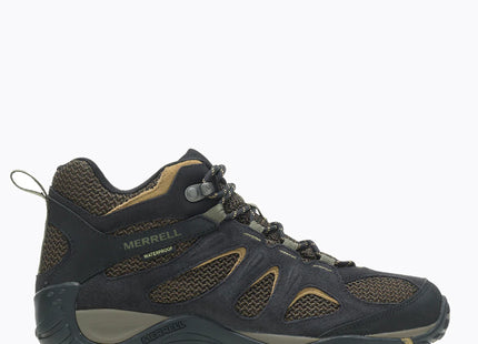 Botín Merrell Yokota 2 Mid WP Hombre Negro Oliva Impermeable