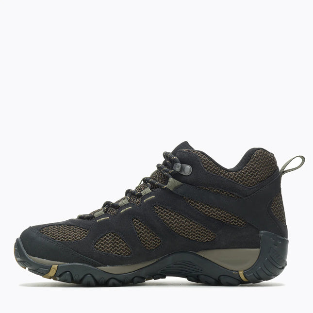 Botín Merrell Yokota 2 Mid WP Hombre Negro Oliva Impermeable