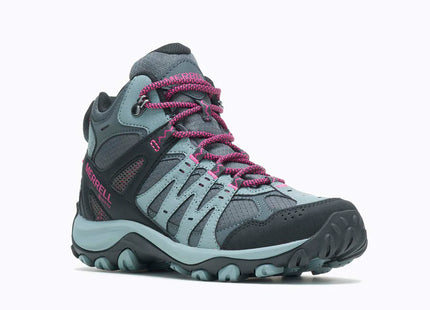 Botín Merrell Accentor 3 Sport Mid GTX Mujer Gris Fucsia Trail
