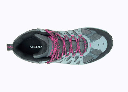 Botín Merrell Accentor 3 Sport Mid GTX Mujer Gris Fucsia Trail