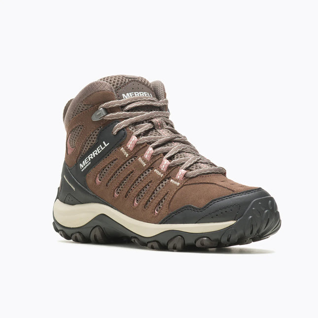 Botín Merrell Crosslander 3 Mid WP Mujer Marrón Gris Impermeable