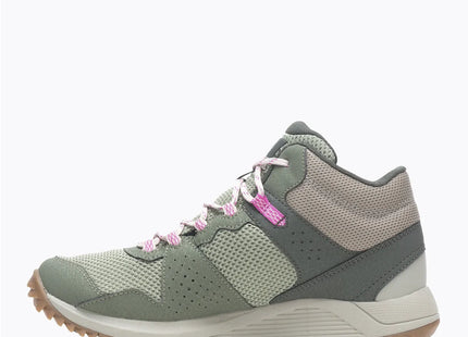 Botín Merrell Wildwood Mid WP Mujer Verde Claro Rosa Impermeable