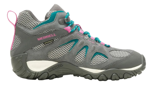 Botín Merrell Yokota 2 Mid WP Mujer Gris Roca Impermeable Trail