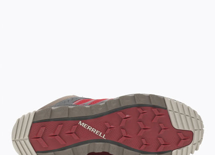 Botín Trekking Merrell Wildwood Mid WP Hombre Rojo Impermeable