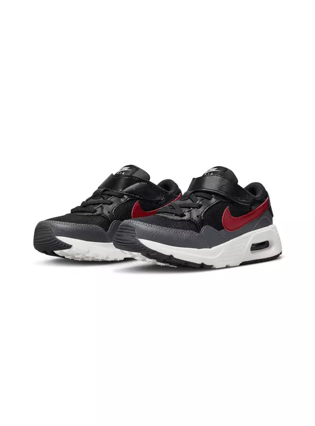 Zapatilla Nike Air Max SC Niño Negro Rojo Blanco Velcro